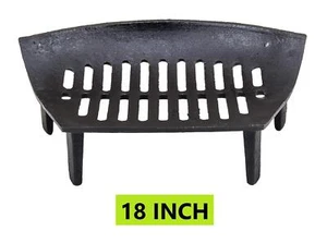16" 18" Fire Grate Cast Iron Black Fireplace Log Coal Open Fire Accessory - Picture 1 of 13