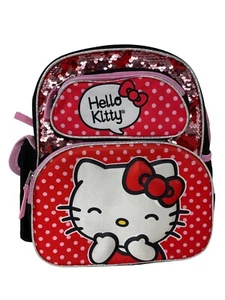 Sanrio Hello Kitty 12" 3D Canvas Red School Backpack - Picture 1 of 3
