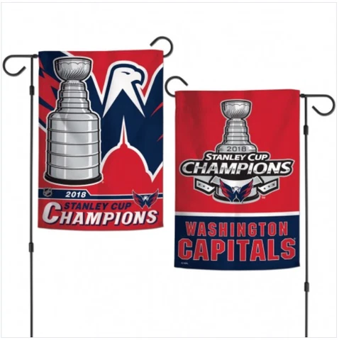 Washington Capitals 2018 Stanley Cup Champions Garden Flag 2 sided 12.5" x 18" Cover