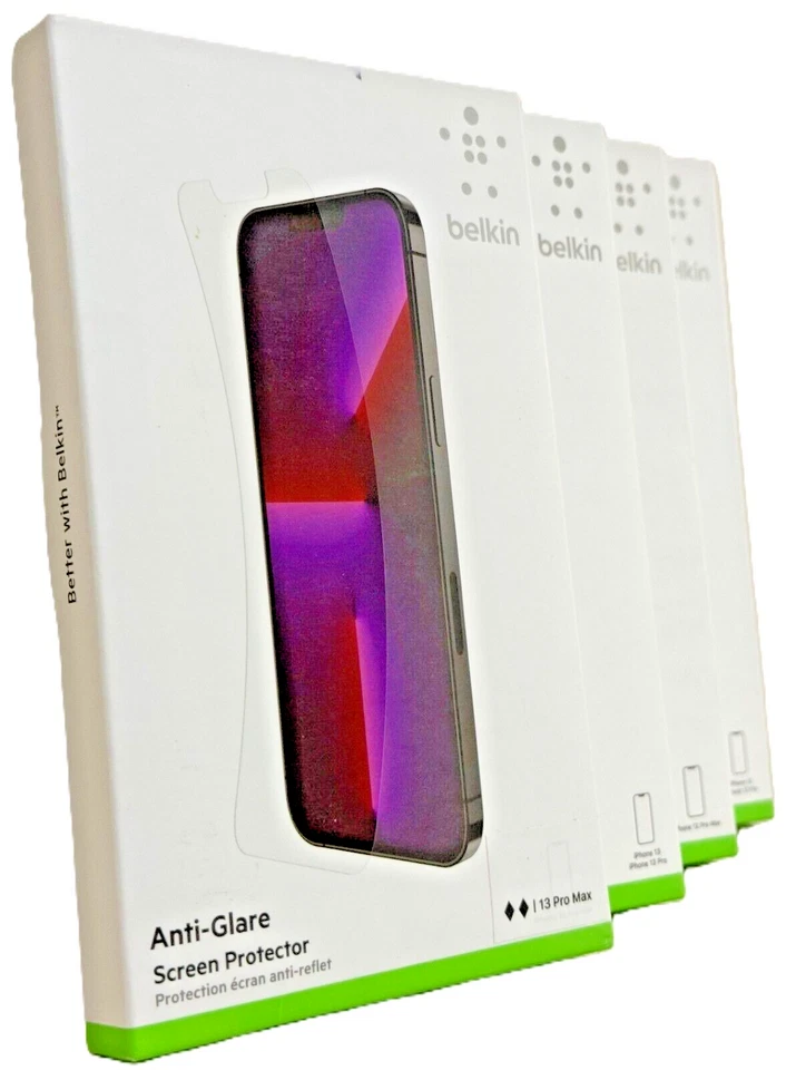 Belkin Anti Glare Screen Protector for iPhone 13 Pro Max 13 12 Pro 12 Mini SE 3 - Image 1 of 4