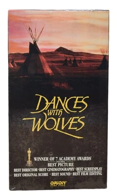 Dances With Wolves, Kevin Costner,Epic Western,Dolby Hi-Fi Stereo,1990,PG-13,VHS - Image 1 of 2