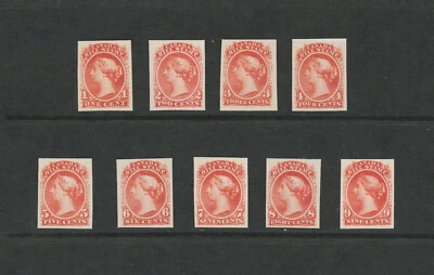 Canadá BOB PROOF EN MUY BUEN ESTADO segunda factura ingresos 1 centavo a 9 centavos valores rojo naranja color Foto 1 de 2