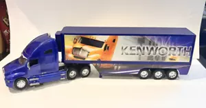 Kenworth T2000 camion container 1:68 modellino in metallo pressofuso camion giocattolo blu vintage 1998 - Foto 1 di 11