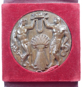 Países Bajos 1948 desnudos EXPOSICIÓN DE COMERCIO E INDUSTRIA bronce 80 mm por d'Hont - Imagen 1 de 4