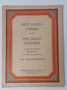 Best Loved Themes from The Great Masters. Piano Music Book / 26 Songs - Picture 1 of 9