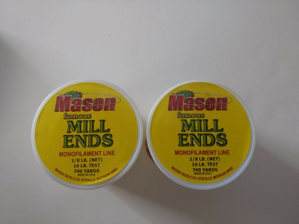 2 rollos de línea de pesca monofilamento de extremos de molino de albañil prueba de 10 libras 700 yardas cada uno Foto 1 de 1