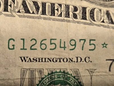 Billete de diez dólares serie 1974 de CHICAGO FRN billete de repuesto billete estrella Foto 1 de 4