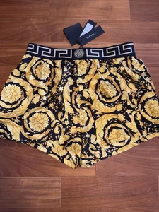 VERSACE BAROCCO SILK PYJAMA SHORTS Size IT 4 (M) - Picture 1 of 24