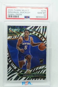 Immanuel Quickley 2020 Panini Select Zebra Print #276 SSP PSA 10 ROOKIE RC RARE - Picture 1 of 2