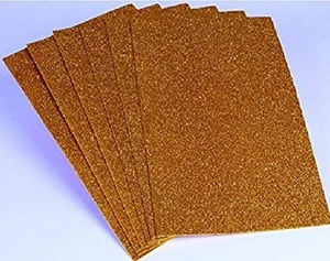 Glitter Foam Sheet Golden pack of 10 c873 - Picture 1 of 5