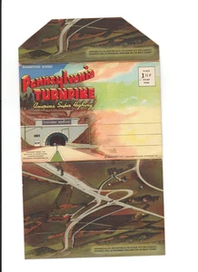 PENNSYLVANIA TURNPIKE CARTELLA Americas Super Hwy PA 18 foto lino - Foto 1 di 2