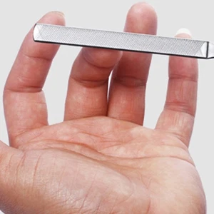 Edelstahl Doppelseitige Nagelfeile Nail Buffer Nagelreiniger Spitze Pediküre - Bild 1 von 12