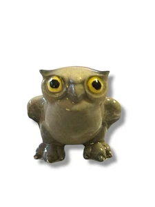 Hagen Renaker miniatura mini ceramica grigia mamma fienile gufo uccellino figura statuina - Foto 1 di 4