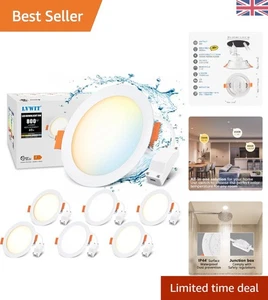 Wasserdichte LED Einbaustrahler - 8W Deckeneinbauleuchten mit 800LM, 3 Farben... - Bild 1 von 8