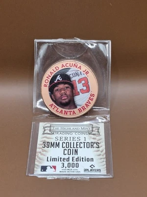 2021 The Highland Mint Trading Coins Series 1 RONALD ACUNA JR SILVER COIN /3000 - Image 1 of 4