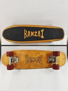 BANZAI 1970s Woody Long Deck Double Logo Solid Color Wheels - Bild 1 von 24
