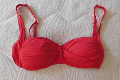 La Blanca Island Goddess Over-The-Shoulder Wrap Top Cherry Red Size 6 Bikini - Image 1 of 4