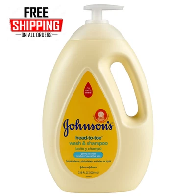Champú y lavado de pies a cabeza Johnson's, 33,8 fl. oz. Foto 1 de 4
