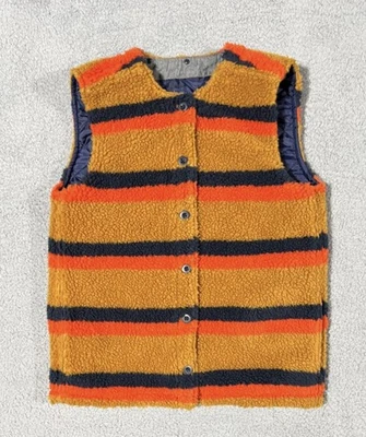 Madewell X Kule Reversible Rayas Sherpa Sin Mangas Chaleco Chaqueta Talla XS Nuevo Foto 1 de 4