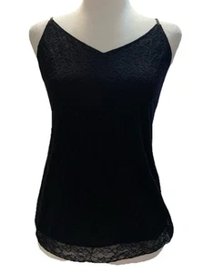 Banana Republic Y2K schwarz Spitze Camisole Top Damen Gr. Medium Whimsigoth Kokette - Bild 1 von 17
