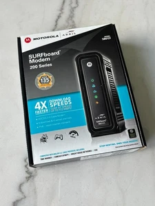 Motorola Arris SURFboard SB6121 DOCSIS 3.0 Modem w/ Box, Power Adapter, Cable - Picture 1 of 12