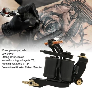 Shader Tattoo Machine 10 Wraps Coil Tattoo Coil Machine For Professional - Picture 1 of 12