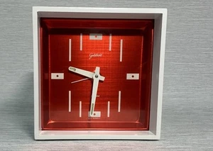 Reloj despertador Goldbuhl vintage años 70 Alemania Occidental cubo arte pop excelente - Imagen 1 de 10