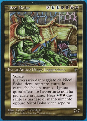 Nicol Bolas Legends (ITALIAN) NM Blue Black Red Rare CARD (507812) ABUGames - Image 1 of 2