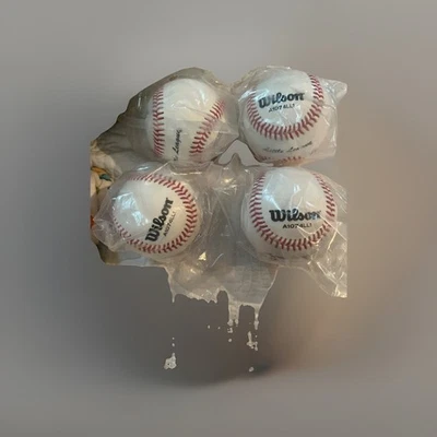 Lote de 4 pelotas de béisbol A1074 LL1 Wilson Little League RS-T - NUEVAS Foto 1 de 3