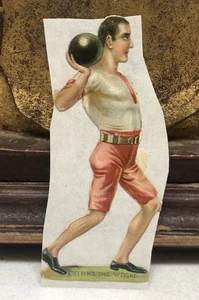 Victorian Die Cut Shot Putter Athletes Scrap by Raphael Tuck & Sons L5 - Bild 1 von 5