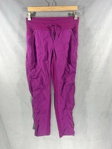 Pantaloni da studio danza donna Lululemon taglia 6 rosa fucsia 28" cucitura interna gamba affusolata - Foto 1 di 8