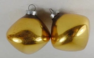 Vintage 50er Paar ultra seltene Form glänzend Brite Stil Weihnachtsschmuck Mid Century - Bild 1 von 4