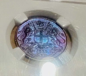 1835 (B) E. India Co Jahr 1/4A KM-446.2 NGC-AU Details getönt - Tönung - Bild 1 von 8