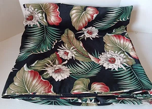 Hanalei Home Hawaiian Tropical Floral Print Queen Beadspread Custom Made $900 - Picture 1 of 12