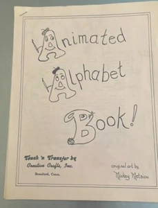 Vintage T-shirt Iron On Transfers Book Of Kids Designs Alphabet Letters - Picture 1 of 4