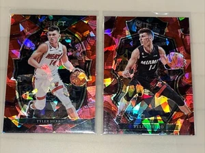 NBA 2 Tyler Herro Select Red Cracked Ice Premier Level & Concourse Miami Heat - Imagen 1 de 3