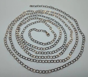 Vintage LONG Chain Link Necklace Sterling Silver 8 feet 4 inches Long 925 - Picture 1 of 3