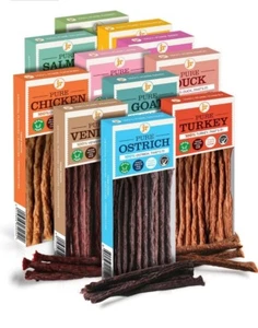 JR Pure Dried 100% Fresh Meat Dog Treats Gluten Free variety MEGA Bundle 11x 50g - Picture 1 of 2