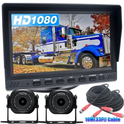 7'' Backup Camera System With Monitor Kit Rear Parking Night Vision For Truck RV - Image 1 of 4