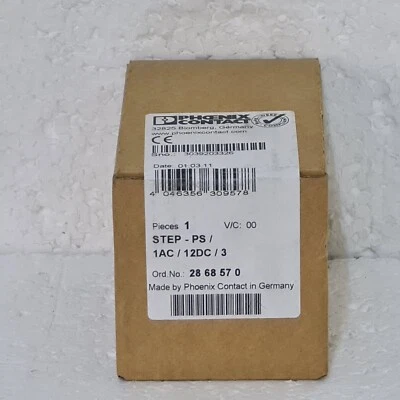 Phoenix Contact STEP-PS/1AC/12DC/3 Ord. No.: 2868570 Power Supply - Image 1 of 4