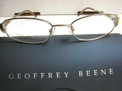 MARCOS DE GAFAS GEOFFREY BEENE Estilo FASHIONISTA en DORADO 51-17-135 con Estuche Foto 1 de 4