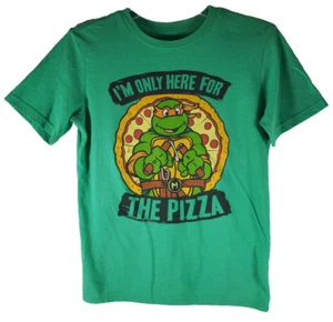Boys Teenage Mutant Ninja Turtles I’m Only Here For Pizza Tshirt Size L 10/12 - Picture 1 of 2
