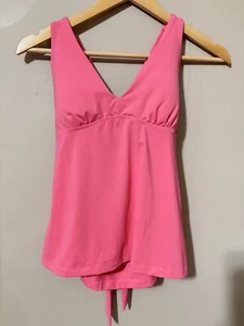 ATHLETA Plunge Tankini, Coral Size medium casual swim top cross back - Picture 1 of 7
