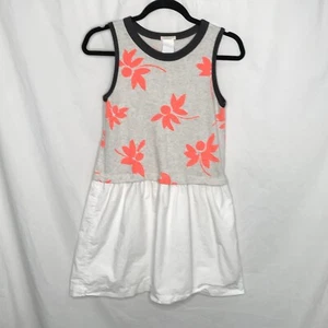 Crewcuts J Crew Tank Dress Girls Sz 14 Summer Sundress Floral Mixed Media Cotton - Picture 1 of 8