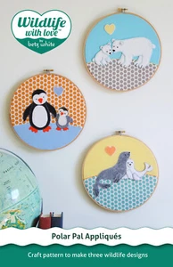 Decorazione da parete Wildlife with Love di Betz bianco motivo artigianale "Polar Pal Appliques" - Foto 1 di 5