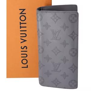 Louis Vuitton lange Geldbörse grau Monogramm Schatten Brazza M81335 - Bild 1 von 6