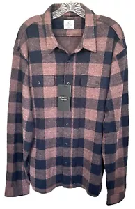 7 Diamonds Men's Generation Flannel Button Down Shirt Size XXL Espresso Plaid - Picture 1 of 9