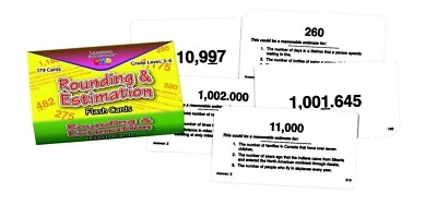 Learning Advantage 8693 Rounding & Estimation Flash Cards Grade 3-6 Brand New - Image 1 of 4