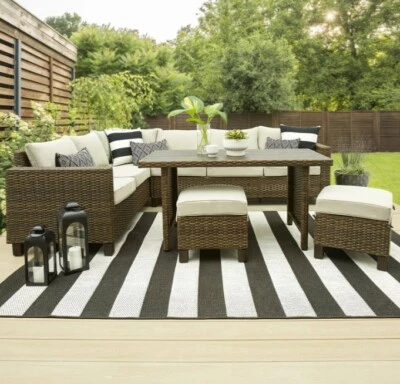 Outdoot Patio Dining Sectional Set - Image 1 of 3