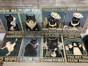 8 Different Humorous Cat Posters 8x12 Wall Poster For Decorating YOUR CHOICE - Picture 1 of 18